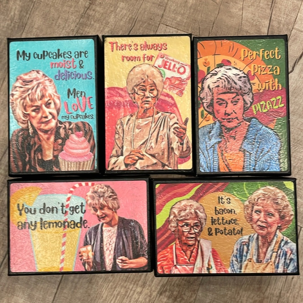 Custom Golden Girls artwork 4x6 - set of 5